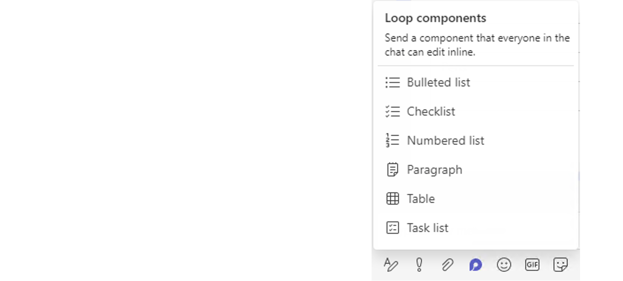 Types of Loop components