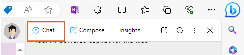Using the Bing Chat feature