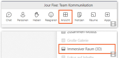 Immersive Mesh Räume direkt in Microsoft Teams implementiert