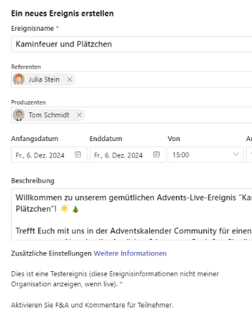 Viva Engage: Sie haben die Möglichkeit, ganz einfach virtuelle Events zu erstellen