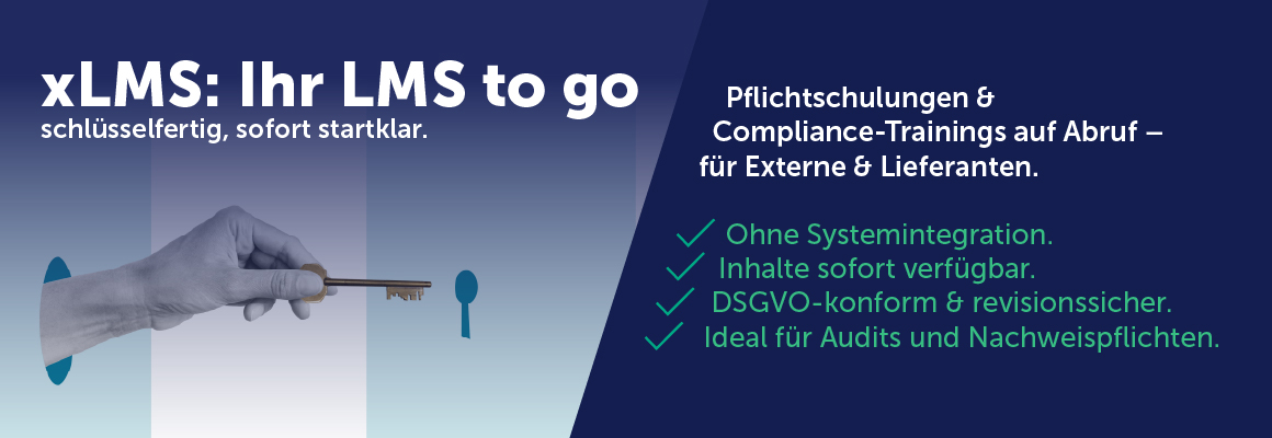 xLMS - your LMS to go, Landingpage Info with Highlights 