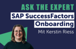 Ask the Expert Thumbnail: Kerstin Riess und SAP SFSF Onboarding